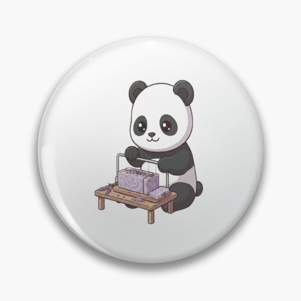 Item preview, Cute Panda Cutting Lavender Soap designed and sold by Ella_Sketch.