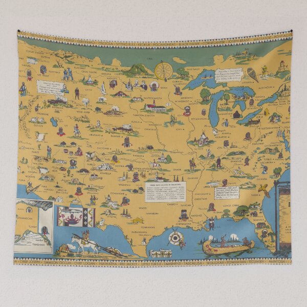 Item preview, Native American Indian Tribes of the USA Pictorial Map | American Indians Wall Art  Poster  | Cultural Map  designed and sold by codeslinger.