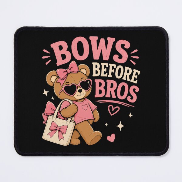 Item preview, Bear with Bows Bows Before Bros Funny Coquette Teddy Bear designed and sold by AMICO77.