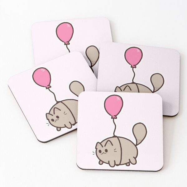 Item preview, Cute kitty with a balloon designed and sold by Winterley.
