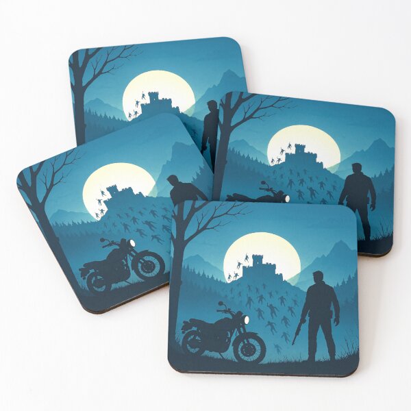 Item preview, Zombie Horde Night Poster | Rolled Poster, Motorcycle Silhouette, Full Moon Horror designed and sold by codeslinger.