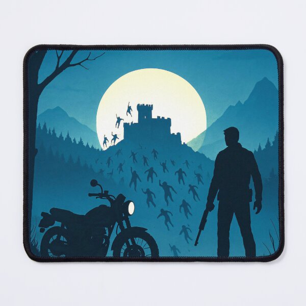 Item preview, Zombie Horde Night Poster | Rolled Poster, Motorcycle Silhouette, Full Moon Horror designed and sold by codeslinger.