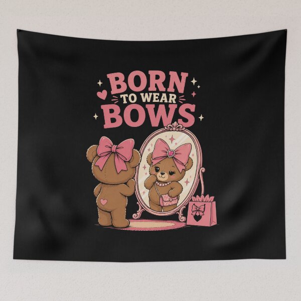 Item preview, Bear with Bows Born to Wear Bows Coquette Teddy Bear designed and sold by AMICO77.