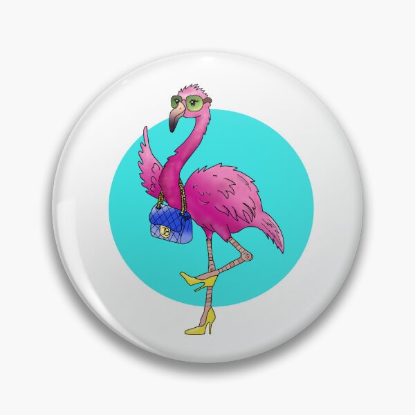 Item preview, Chic Pink Flamingo Pop Art Illustration designed and sold by TinyPawDesigns.