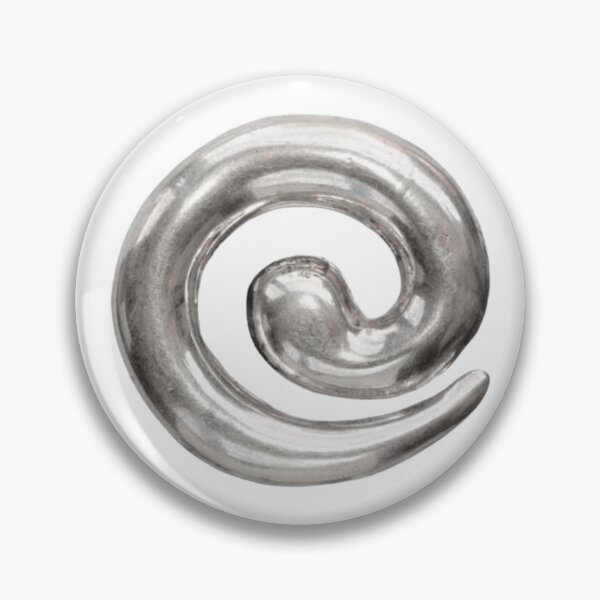 Item preview, Abstract Silver Spiral Symbol | Minimal Y2K Metallic Swirl Aesthetic designed and sold by destelloacido.
