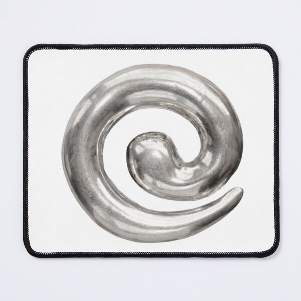 Item preview, Abstract Silver Spiral Symbol | Minimal Y2K Metallic Swirl Aesthetic designed and sold by destelloacido.