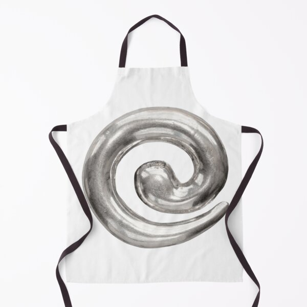 Item preview, Abstract Silver Spiral Symbol | Minimal Y2K Metallic Swirl Aesthetic designed and sold by destelloacido.