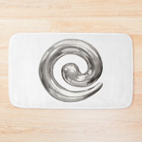 Item preview, Abstract Silver Spiral Symbol | Minimal Y2K Metallic Swirl Aesthetic designed and sold by destelloacido.