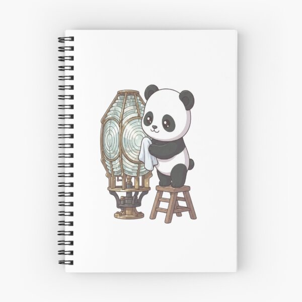 Item preview, Cute Panda Cleaning Lighthouse Lens designed and sold by Ella_Sketch.