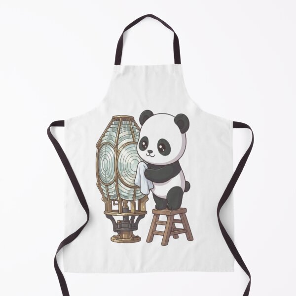 Item preview, Cute Panda Cleaning Lighthouse Lens designed and sold by Ella_Sketch.