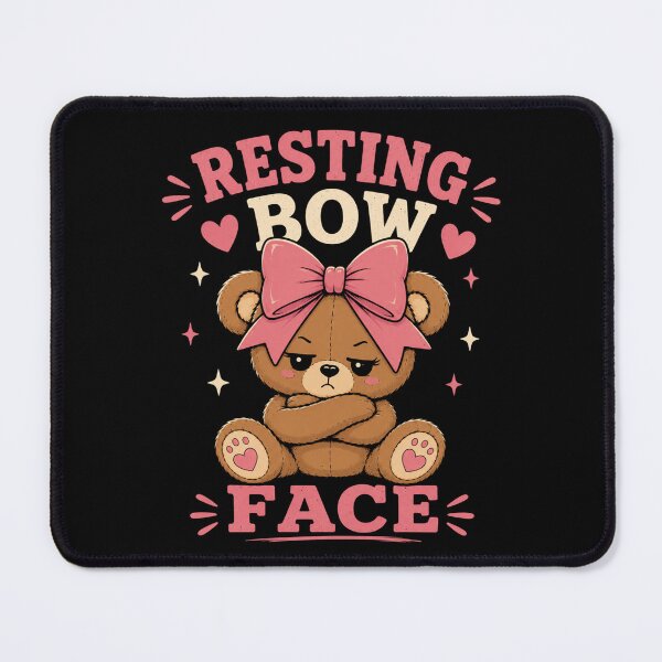 Item preview, Bear with Bows Resting Bow Face Funny Coquette Teddy Bear designed and sold by AMICO77.