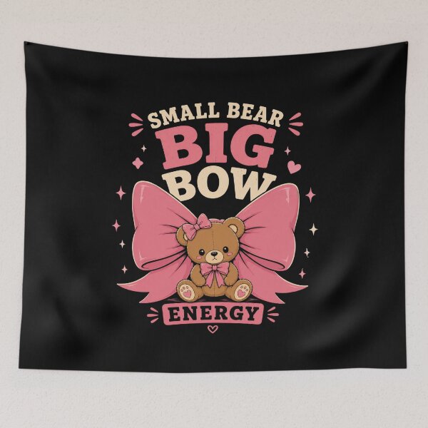 Item preview, Bear with Bows Small Bear Big Bow Energy Cute Teddy Bear designed and sold by AMICO77.