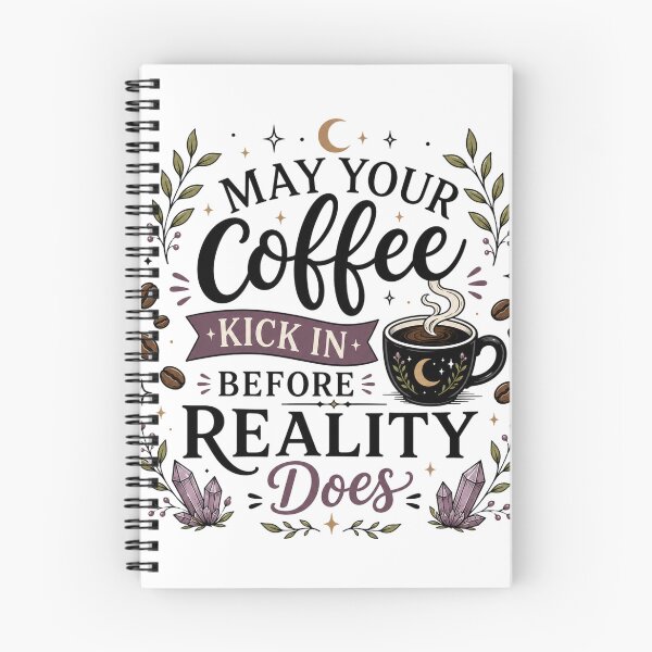 Item preview, May Your Coffee Kick In Before Reality Does | Witchy Coffee Lover Design designed and sold by ALittleOddShop.