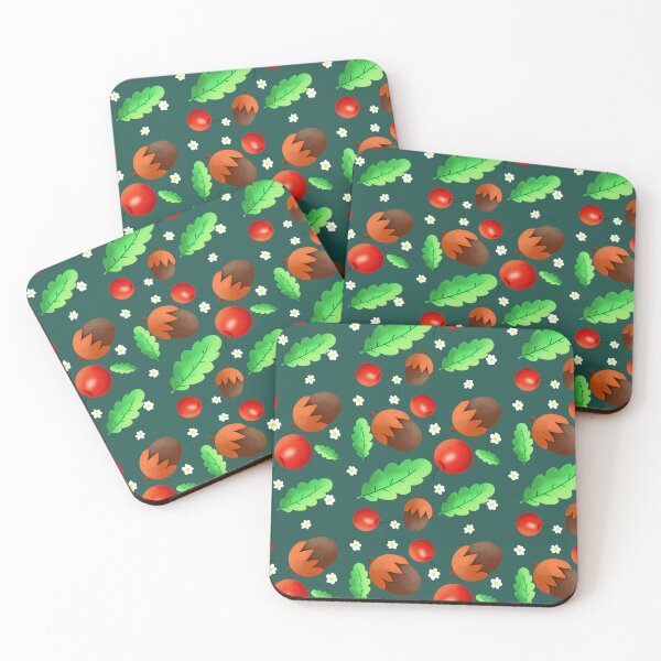 Item preview, Acorns & oak leaves seamless pattern . designed and sold by RuwaDesignArt.