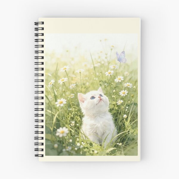 Item preview, Little Dreamer | White Kitten & Butterfly Watercolor designed and sold by BCapybara.