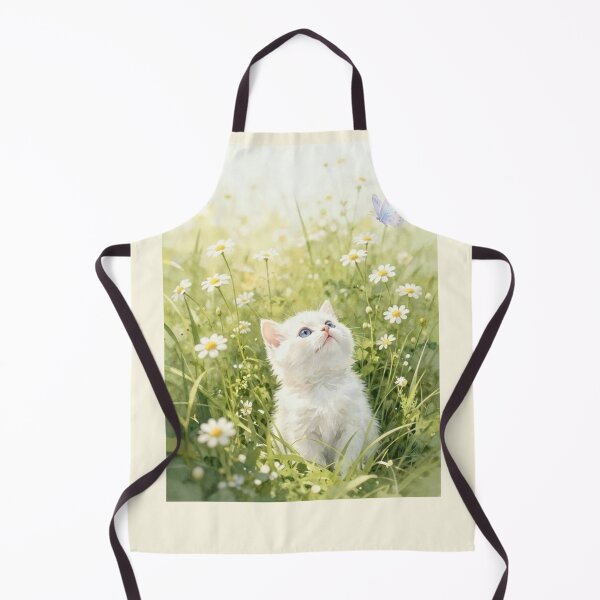 Item preview, Little Dreamer | White Kitten & Butterfly Watercolor designed and sold by BCapybara.