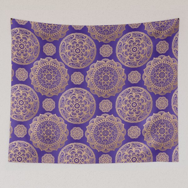 Item preview, Purple Gold Mandala Pattern designed and sold by Julie Erin Designs.