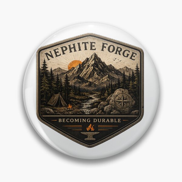 Item preview, Nephite Forge Adventure Badge | Mountain Wilderness Heritage Emblem designed and sold by RogueDuffy.