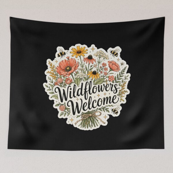 Item preview, Wildflowers Welcome designed and sold by Sketchlegacy.