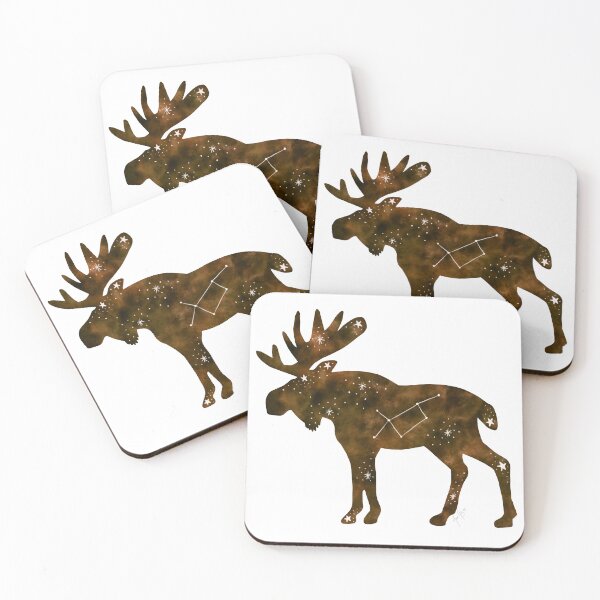 Item preview, Constellation elk watercolor designed and sold by Ana Gorozpe.