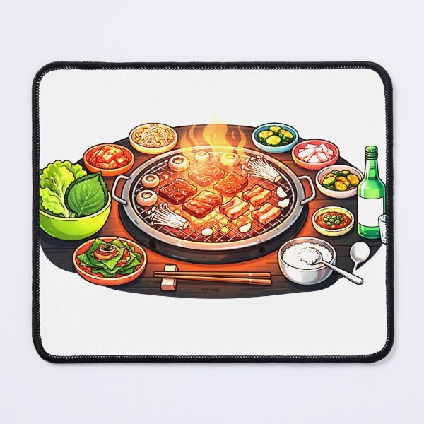 Item preview, Cute Korean BBQ Feast Sticker | KBBQ Food Lover Gift designed and sold by Mathias Yakubu Design.