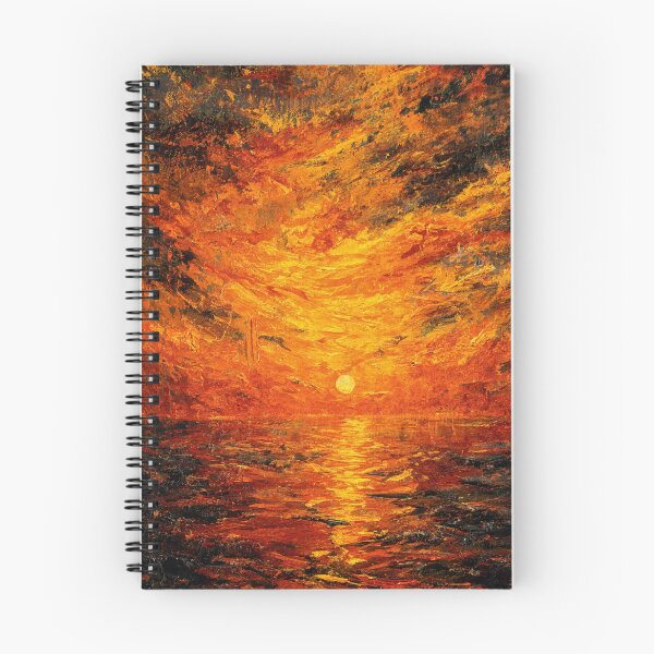 Item preview, Ember Horizon Sunset Painting designed and sold by Edge Of The Easel.