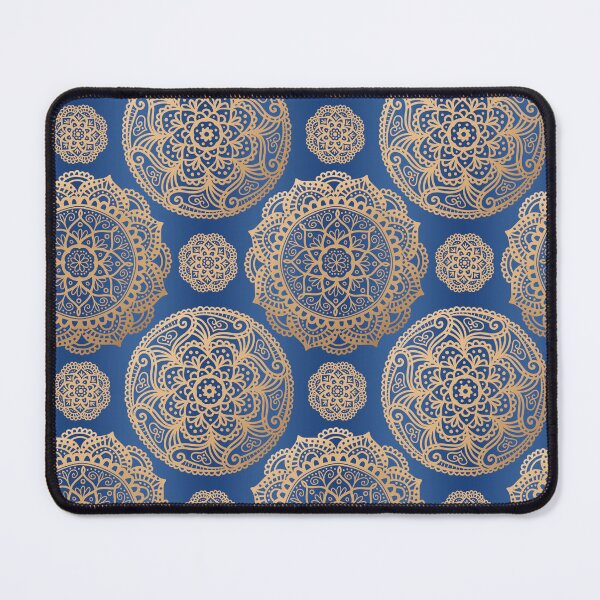 Item preview, Blue Gold Mandala Pattern designed and sold by Julie Erin Designs.