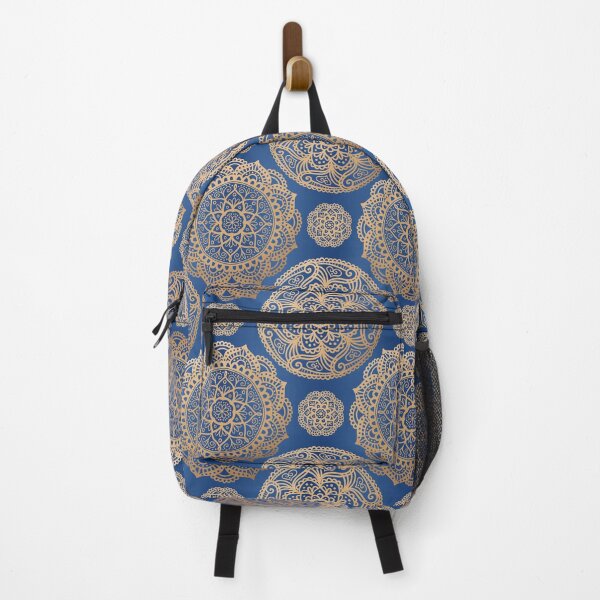 Item preview, Blue Gold Mandala Pattern designed and sold by Julie Erin Designs.