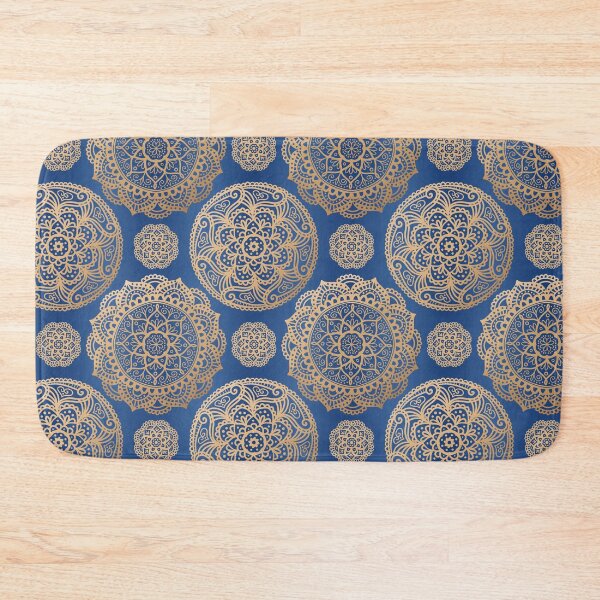 Item preview, Blue Gold Mandala Pattern designed and sold by Julie Erin Designs.