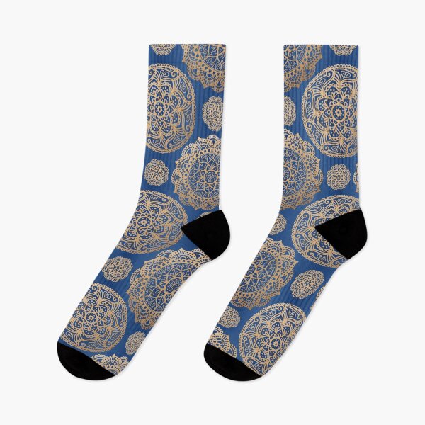 Item preview, Blue Gold Mandala Pattern designed and sold by Julie Erin Designs.