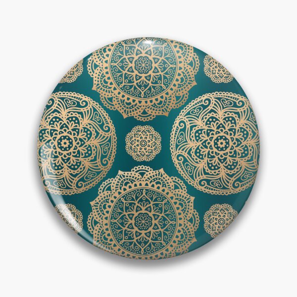Item preview, Green Gold Mandala Pattern designed and sold by Julie Erin Designs.