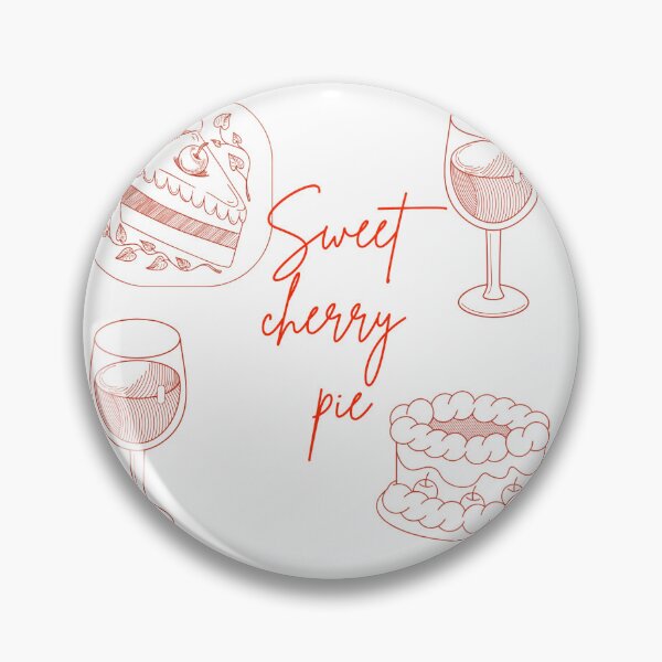 Item preview, Cherry pie slice illustration, dessert graphic, sweet cherry pie clip art, bakery illustration designed and sold by HandmadebyNina.