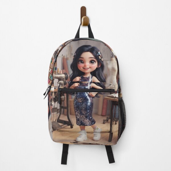 Item preview, Cute Chibi Fashion Designer in Studio with Sequin Dress designed and sold by Azurart2.