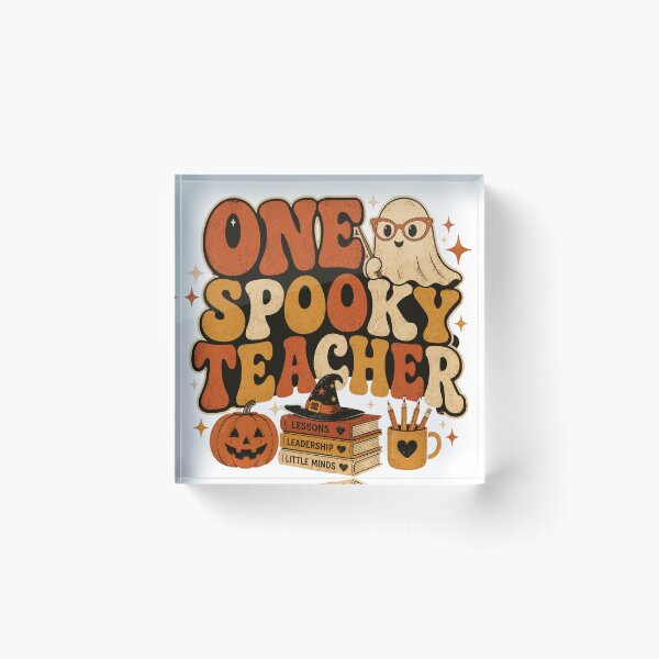 Item preview, Funny One Spooky Teacher Ghost Halloween Classroom Vintage Educator Cute designed and sold by ZAKE-store.