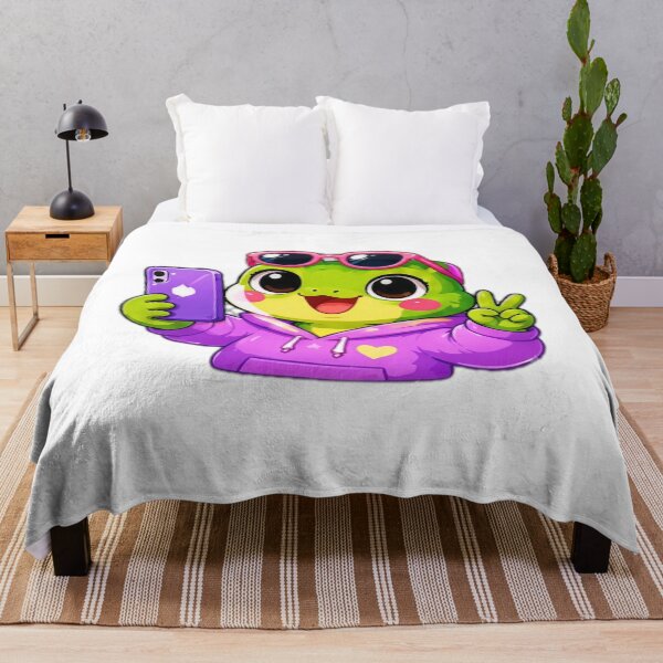 Item preview, Kawaii Frog Selfie Sticker designed and sold by DailyDoodlesBySumbul.