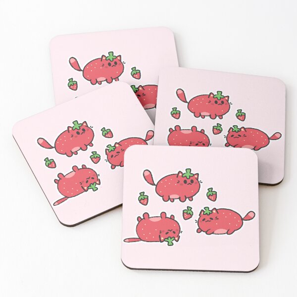 Item preview, Cute strawberry cats designed and sold by Winterley.