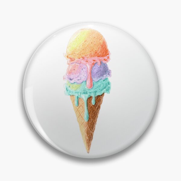 Item preview, Three-scoop ice cream melted in a cone designed and sold by norachiang.