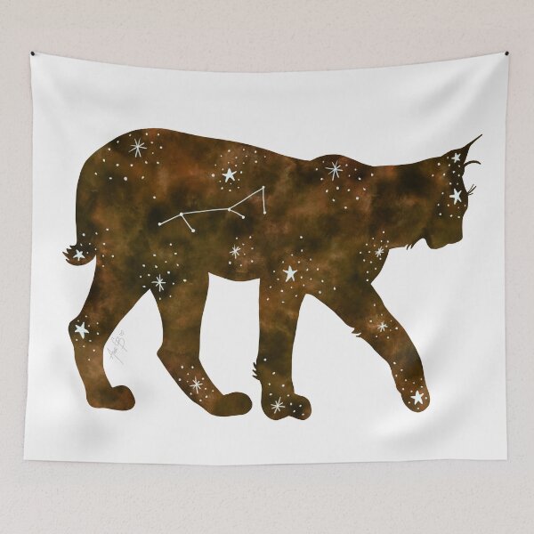 Item preview, Constellation lynx watercolor designed and sold by Ana Gorozpe.