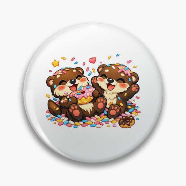 Item preview, Two Cute Otters Playing And Eating designed and sold by jaqerz.