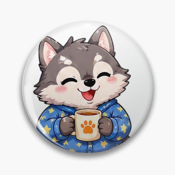 Item preview, Cute Wolf Coffee Lover designed and sold by DailyDoodlesBySumbul.