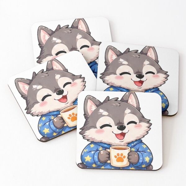Item preview, Cute Wolf Coffee Lover designed and sold by DailyDoodlesBySumbul.
