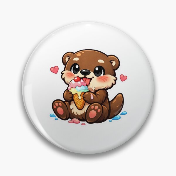 Item preview, A Cute Otter Eating Icecream designed and sold by jaqerz.