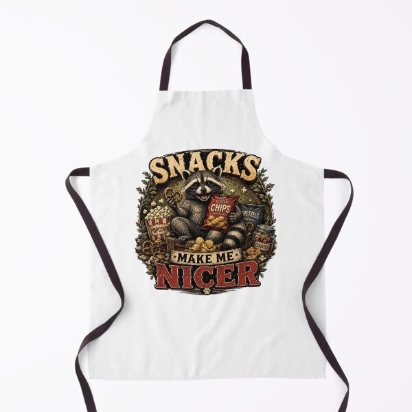 Item preview, Snacks Make Me Nicer Funny Vintage Raccoon Snack Lover Shirt designed and sold by Masloshop.