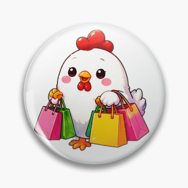 Item preview, Kawaii Shopping Chicken designed and sold by DailyDoodlesBySumbul.