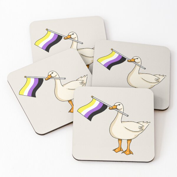 Item preview, Pride Goose - Non-Binary Flag designed and sold by LMaccaMakes.