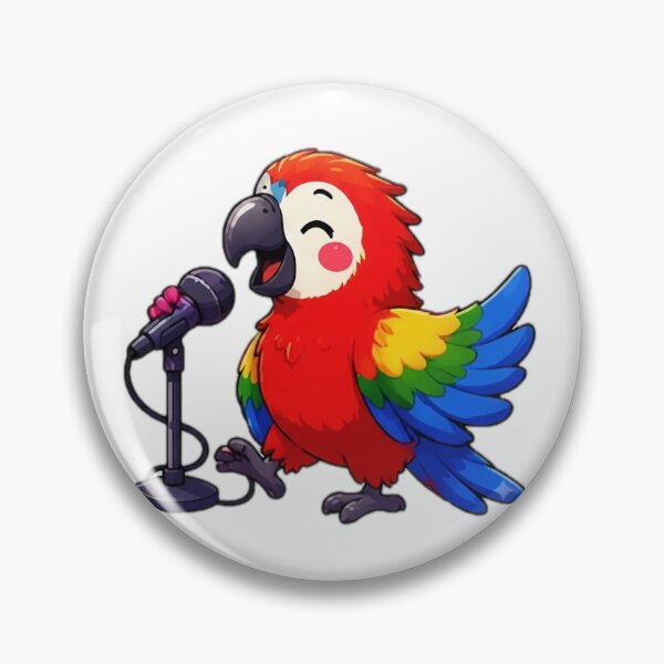 Item preview, Kawaii Singing Parrot designed and sold by DailyDoodlesBySumbul.