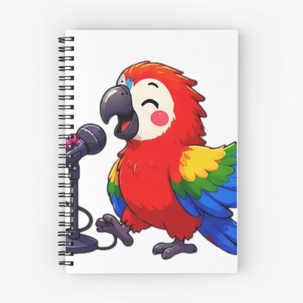 Item preview, Kawaii Singing Parrot designed and sold by DailyDoodlesBySumbul.