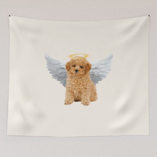 Item preview, Angel Poodle Puppy Wings Halo Cute Aesthetic Design designed and sold by chaos-and-curls.