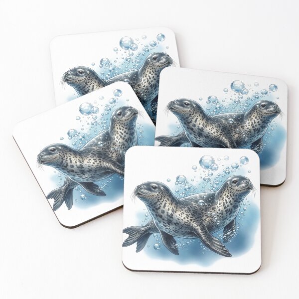 Item preview, Leopard Seal Wildlife Sticker | Ocean Animal Illustration designed and sold by Mathias Yakubu Design.
