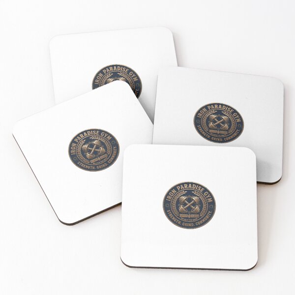 Item preview, Iron Paradise Gym Vintage Bodybuilding Emblem designed and sold by JeevanStickers.
